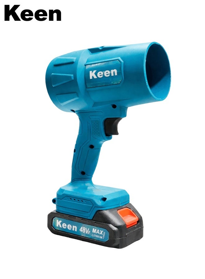 Keen Cordless Handheld Air Blower 48V Lithium Battery Powerful Wind Variable Speed Cleaning Tool - Image 1