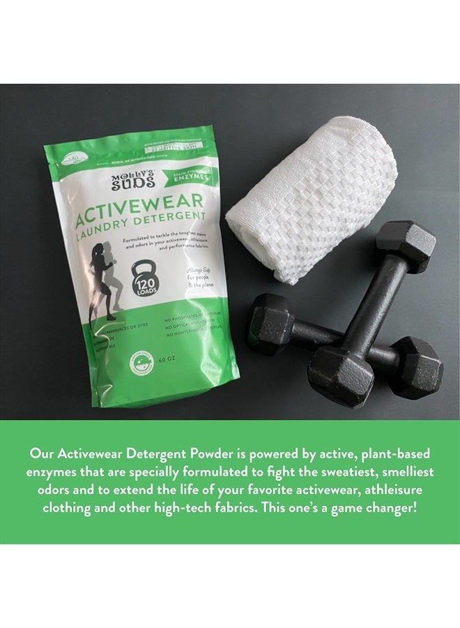 MOLLY'S SUDS Active Wear Laundry Detergent | Natural Extra Strength Laundry Powder, Stain Fighting for Performance Fabrics and Sensitive Skin | 120 Loads  - Image 2