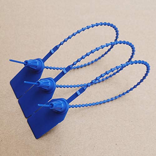 XF-Vel Plastic Security Seals 9.84" Tamper Proof Self Locking Security Tags Pull-Tite Signage Ties Numbered Pack of 100 PCS Navy Blue - Image 3