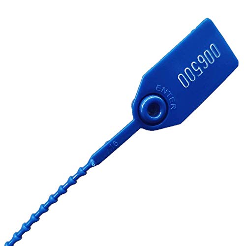XF-Vel Plastic Security Seals 9.84" Tamper Proof Self Locking Security Tags Pull-Tite Signage Ties Numbered Pack of 100 PCS Navy Blue - Image 5