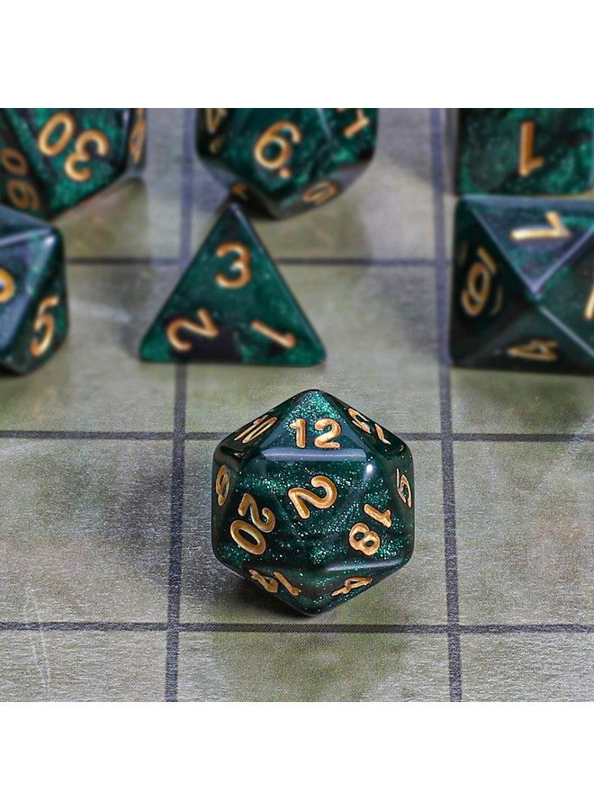 CiaraQ Dnd Polyhedral Dice Set With A Black Dice Bag For D&D Rpg Mtg Role Playing Table Games - Image 4