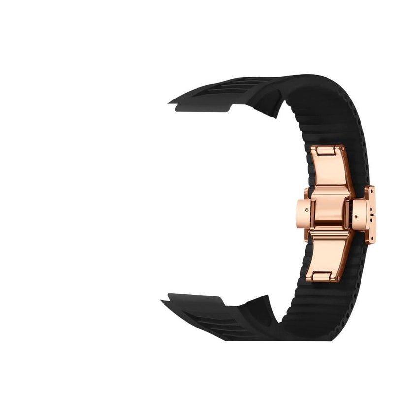 سوار ساعة ذكية باللون أسود قابل للتعديل سوار رياضي من السيليكون متوافق مع Apple Watch 38/40/41mm بملاءمة قابلة للتعديل وحزام بديل - Image 1