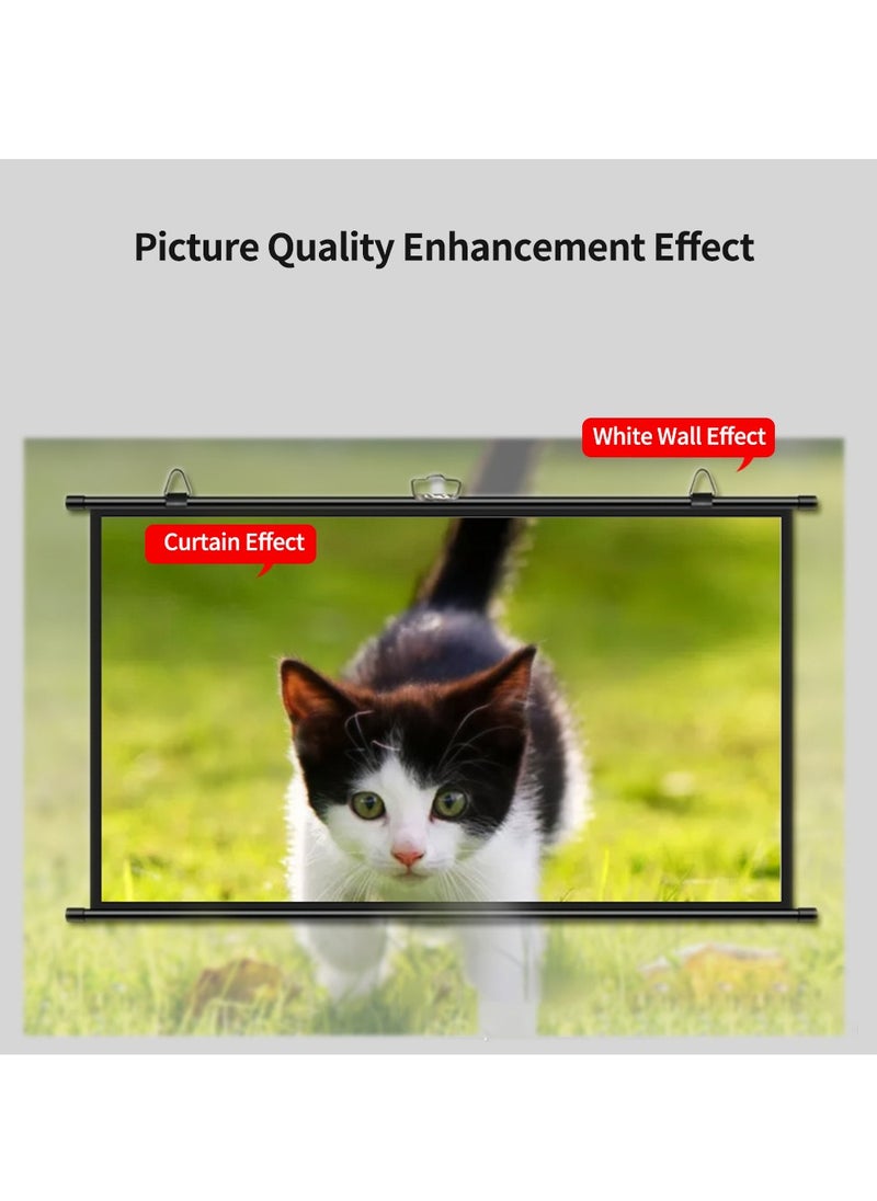 FlashHawk - 72 inch 16:9 Portable Projector Screen With Tripod Stand HSZJMB-72 Black - Image 1