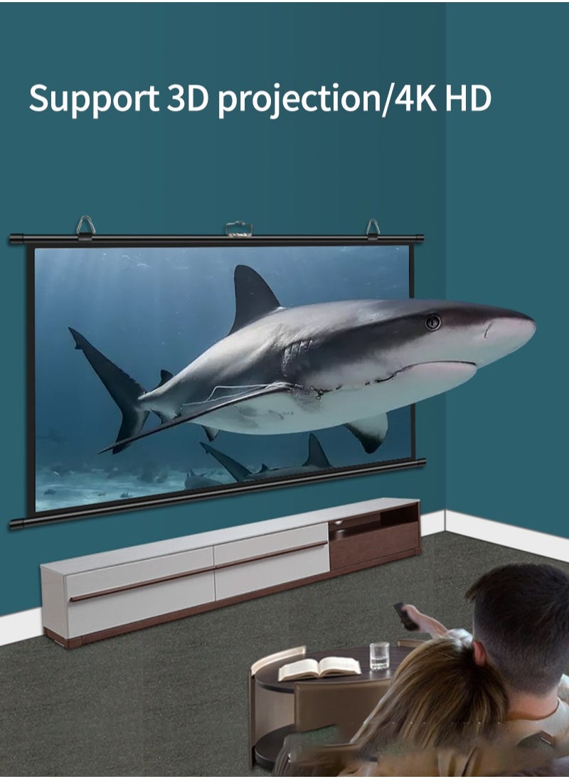 FlashHawk - 72 inch 16:9 Portable Projector Screen With Tripod Stand HSZJMB-72 Black - Image 1