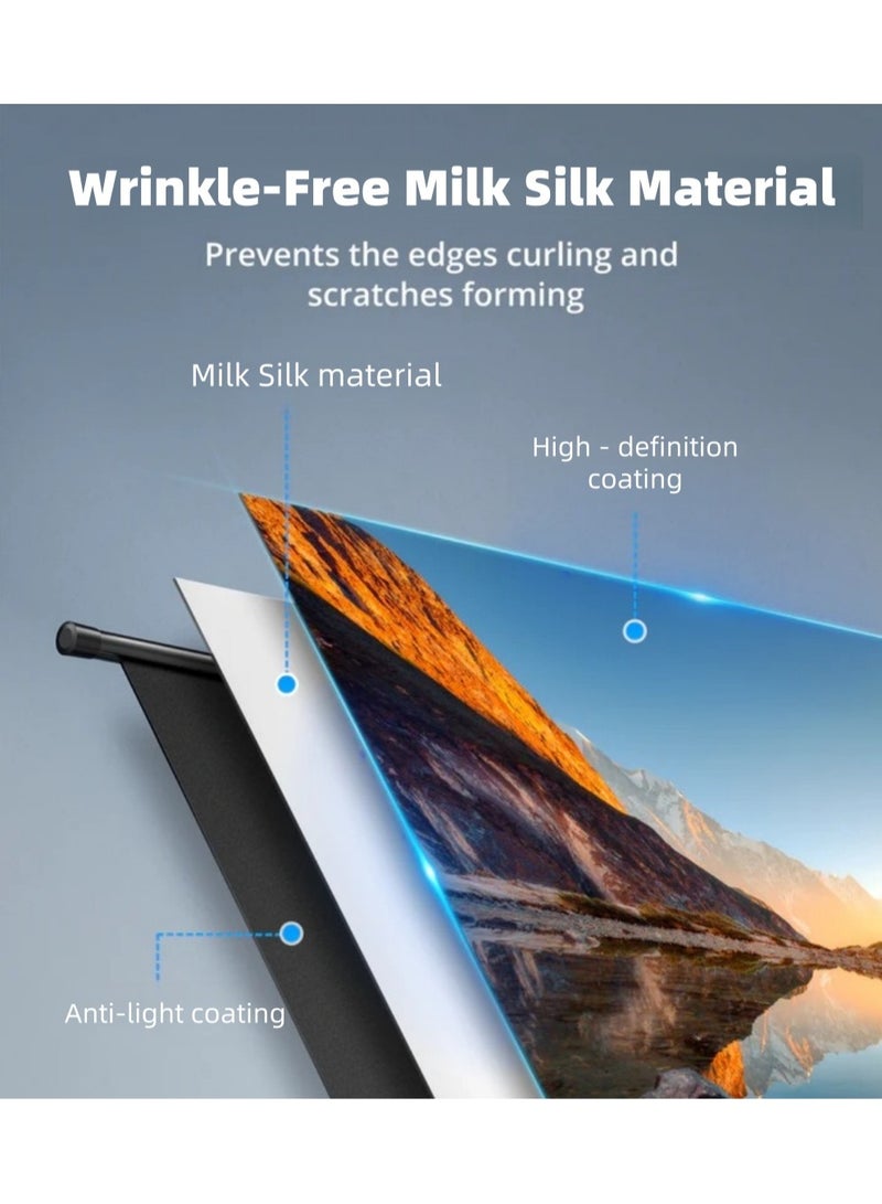 FlashHawk Portable 72 inch 16:9 Foldable Projection Screen Soft Curtain With Tripod Stand for Indoor Outdoor Home Theater Backyard Cinema Travel - Image 4
