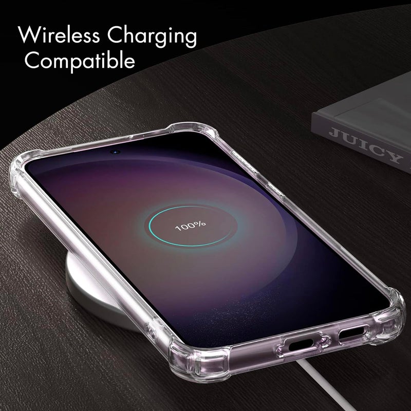 KIOMY Clear Case for Samsung Galaxy S23+ / S23 Plus Shockproof Bumper Protective Cover Hybrid Design Hard PC Back + Flexible TPU Raised Bezel Transparent Slim Fit with Airbags Corners - Image 5
