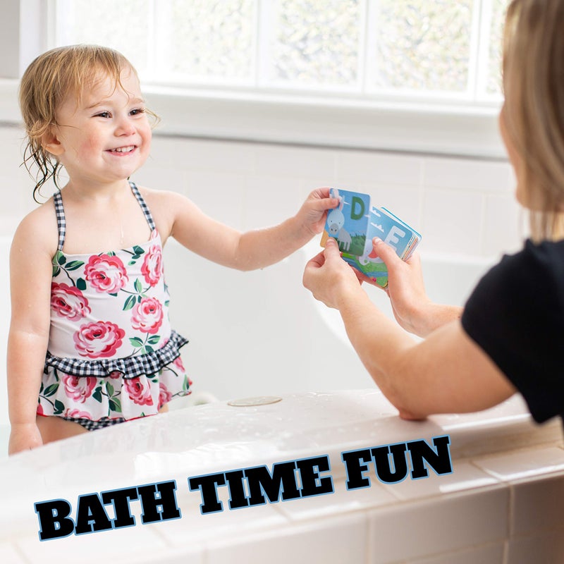 SplashEZ Bath Toys Flash Cards, 26 Alphabet Letters & Animal Words, Waterproof - ABC for Preschool & Kindergarten, ABCs Toddler Toys - Letter Picture Recognition Ultimate Preschool Activities - Image 3