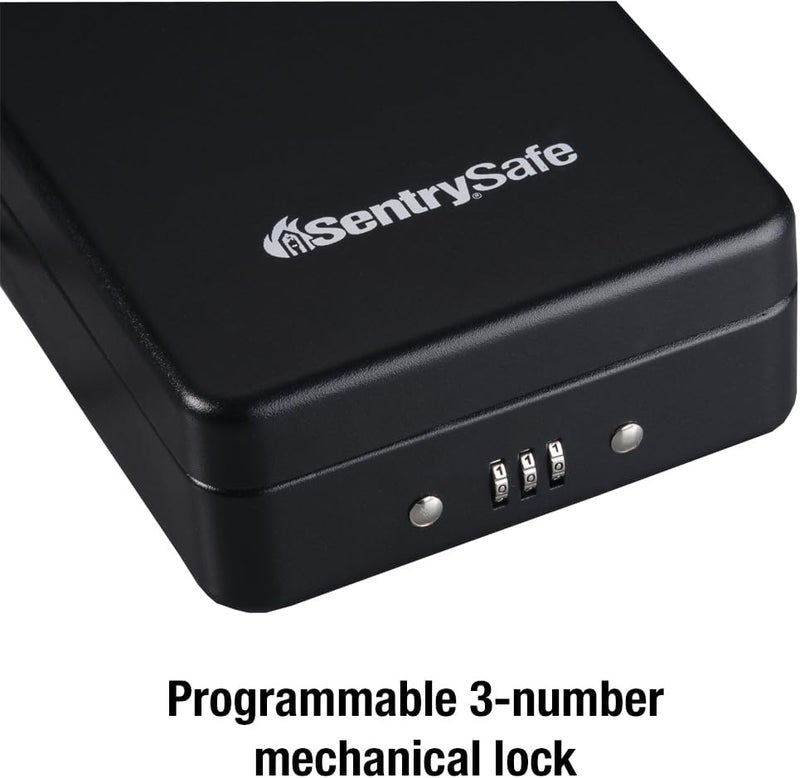 SentrySafe P005C Portable Safe - 0.05 Cubic Feet, Black, Combination Lock - Image 2