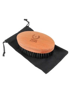 Zeus Oval Military Beard Brush Boar Bristle Military Style Beard Brush for Men MADE IN GERMANY (SOFT BRISTLES) Q92  - Image 2