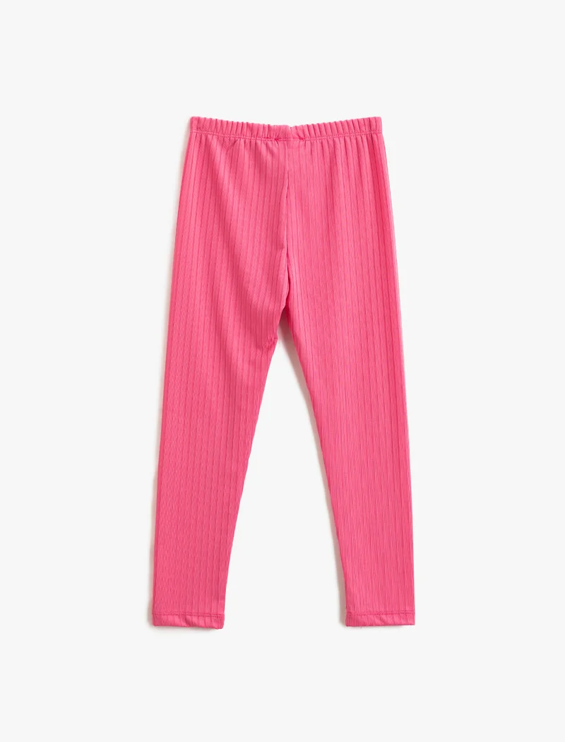 كوتون Koton | Ribbed Elastic Waist Leggings |