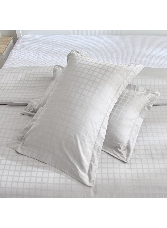 Home Box Opulent Luxe 3-Piece Cotton Solid Dobby Super King Duvet Cover Set - 220x240 cm - Image 5