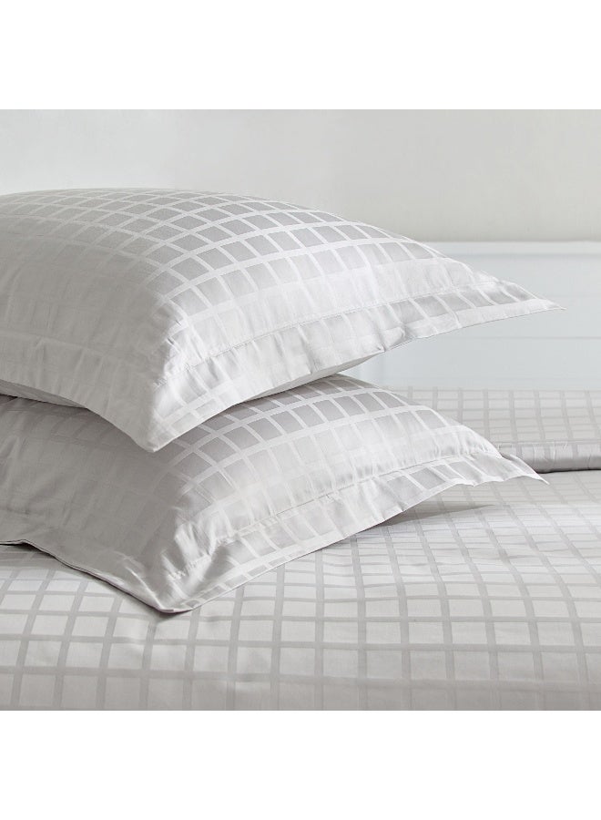 Home Box Opulent Luxe 3-Piece Cotton Solid Dobby Super King Duvet Cover Set - 220x240 cm - Image 2