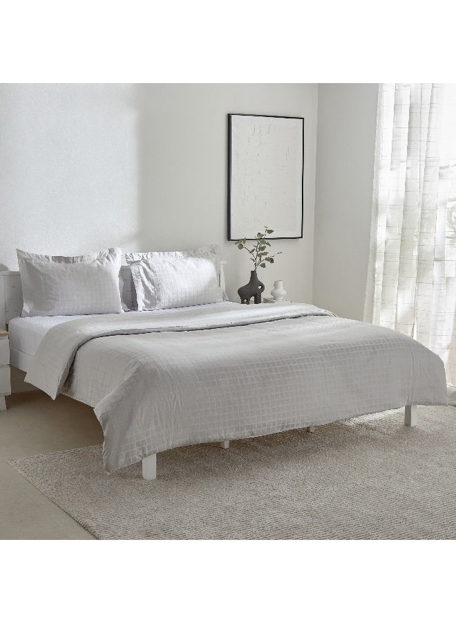 Home Box Opulent Luxe 3-Piece Cotton Solid Dobby Super King Duvet Cover Set - 220x240 cm - Image 3