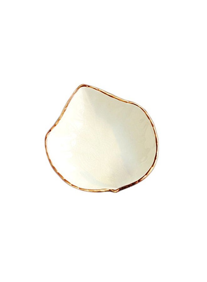 WAIT FLY Lovely Grape Leaves Shaped Ceramics Seasoning Dishes/Tea Bag Holders/Ketchup Saucer/Appetizer Plates/Vinegar Spice Salad Soy Sushi Wasabi Seasoning Dipping Bowls, Set of 3 - Image 2