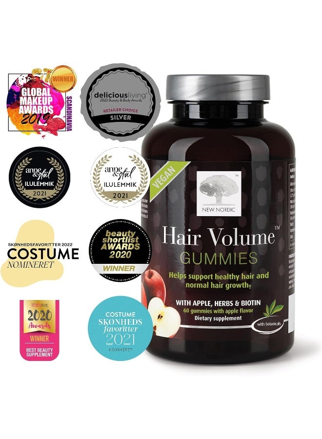 New Nordic Hair Volume Gummies | With Biotin For Healthy Skin & Nails Swedish Made 60 Count - Image 3