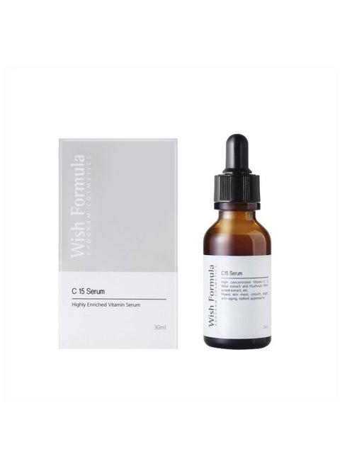 WISH FORMULA Serum C15 works to lighten and unify the skin tone