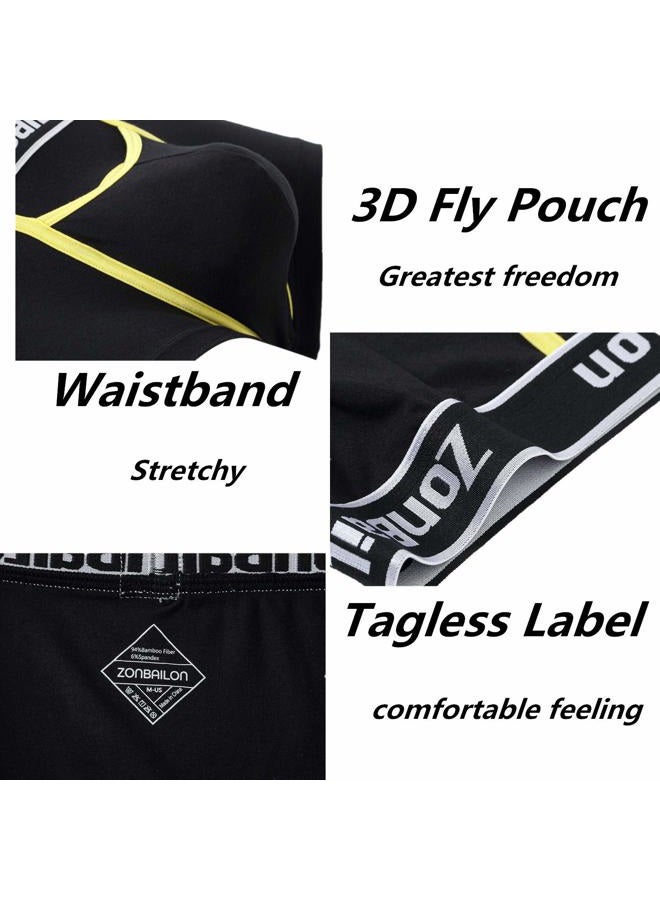 ZONBAILON 3-Pack Mens Underwear Comfy Big and Tall Underpants Pouch Open Fly M - Image 3