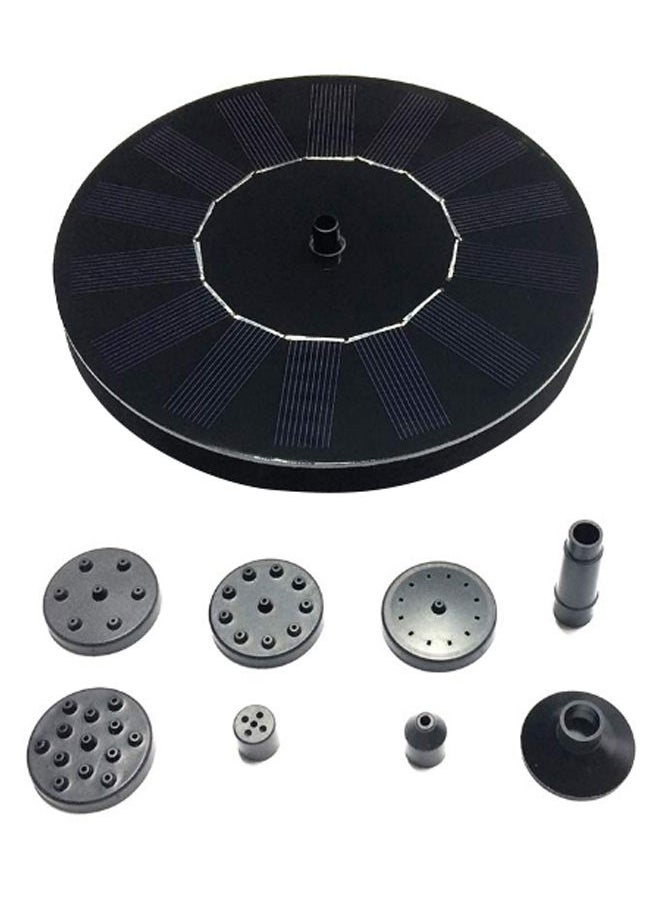 NIBEMINENT Solar Power Water Fountain Pump Set Black 