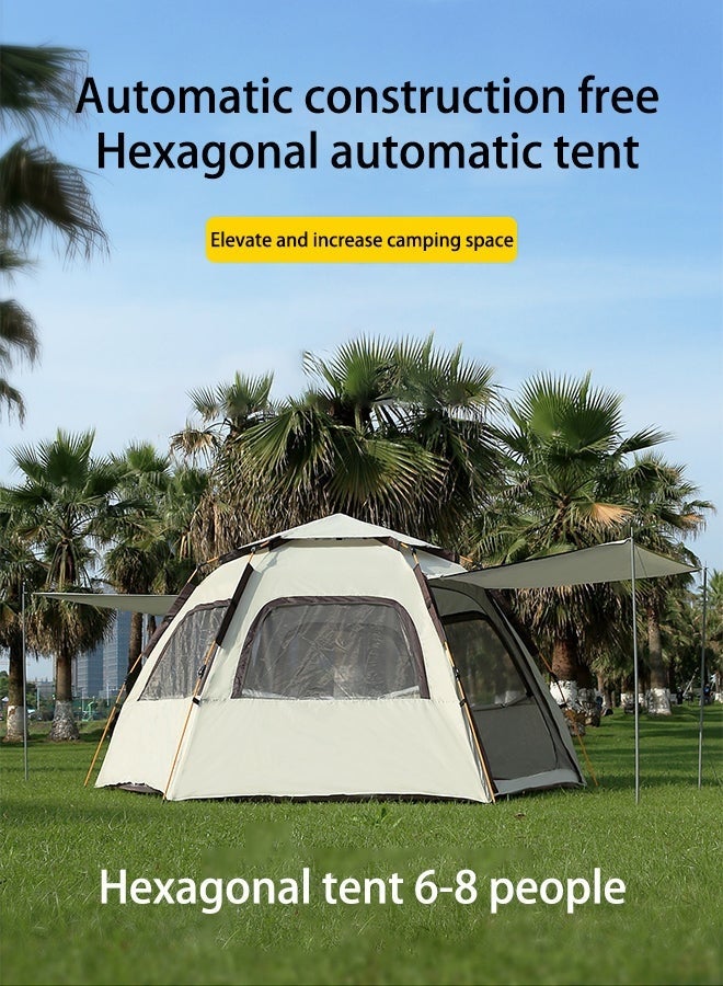 AETHER Family Dome Camping Tent Automatic Open with Rain Cover and UV Sun Block Protection (5 8 Person 320x320x180cm) - Image 2