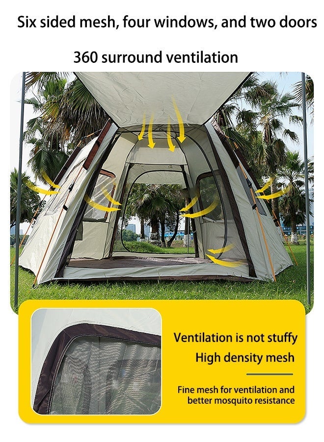 AETHER Family Dome Camping Tent Automatic Open with Rain Cover and UV Sun Block Protection (5 8 Person 320x320x180cm) - Image 3