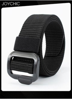 Joychic Men Outdoor Military Tactical Belt Nylon Wear-resistant Lightweight Belt Black  - Image 1