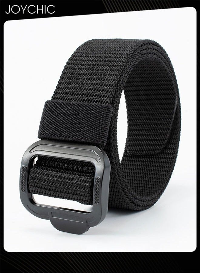 Joychic Men Outdoor Military Tactical Belt Nylon Wear-resistant Lightweight Belt Black  - Image 1