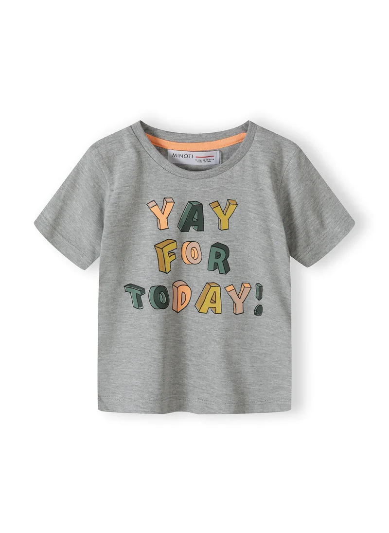 MINOTI Baby T-Shirt and Shorts Set with Fun Letter Print