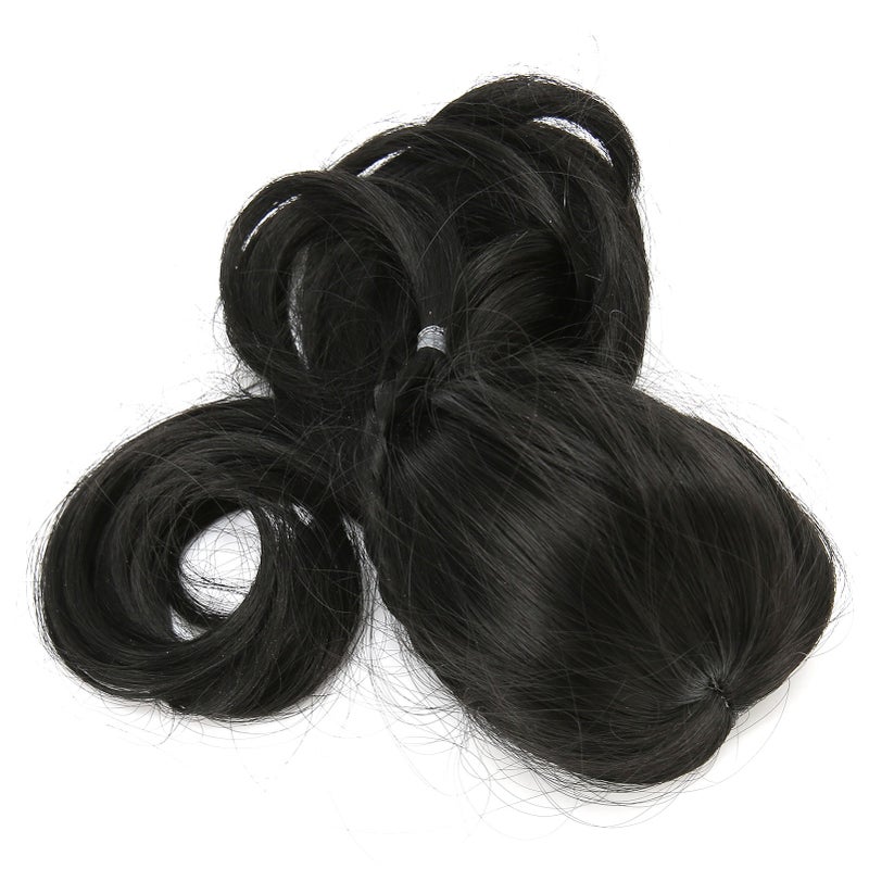 Doll Hair Wig Long Beautiful Exquisite Curly Soft High Temperature Synthetic Hair Doll Wig Black - Image 5