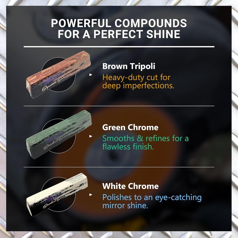 ZEPHYR - Super Shine X Big Rig Aluminum Polishing Kit - Metal Polishing Kit Made for Big Rigs, Fuel Tanks, Wheels & More - Image 5