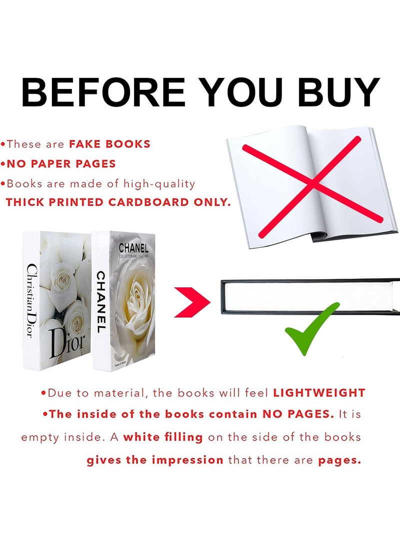 Bukela Decorative Books Set 12 Pcs Fashion Fake Book Modern Hardcover Decoration for Home Office Table Shelf - Image 3