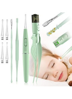 KASTWAVE Ear Cleaning Kit with LED Light, 8 Pack Ear Cleaning Tool, Ear Pick with 2 LED Lights, Earwax Spoon Digger & Tweezers for Ear Cleaning Tool Set  - Image 1