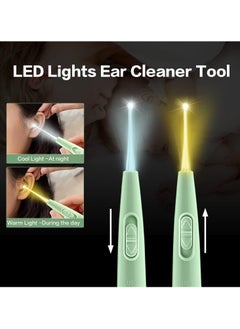 KASTWAVE Ear Cleaning Kit with LED Light, 8 Pack Ear Cleaning Tool, Ear Pick with 2 LED Lights, Earwax Spoon Digger & Tweezers for Ear Cleaning Tool Set  - Image 3