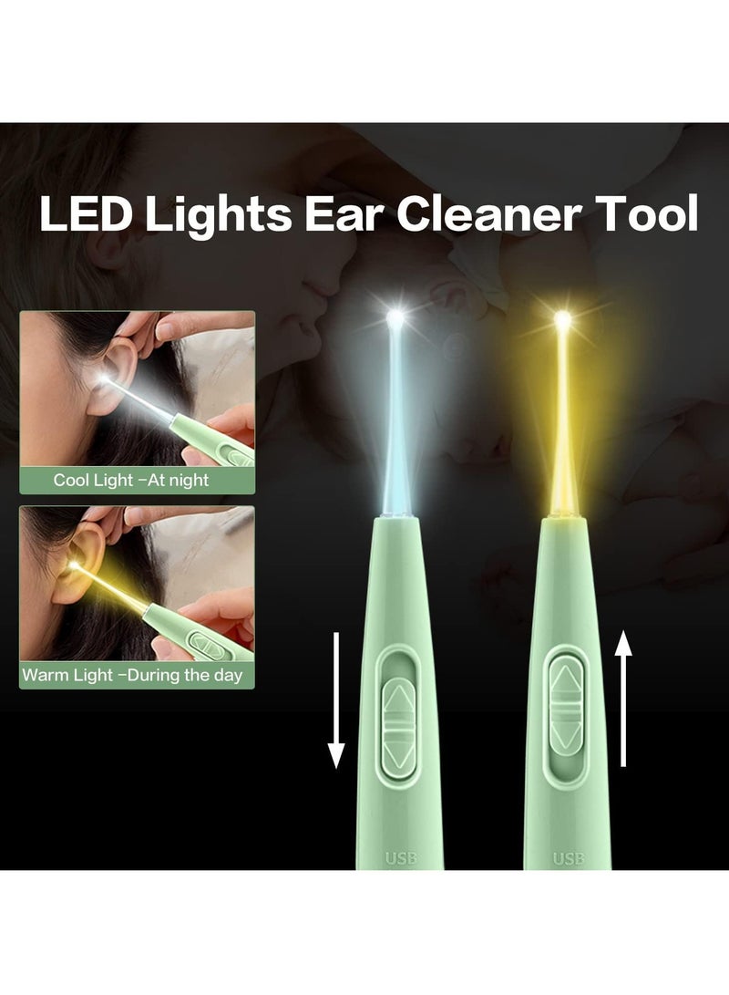 KASTWAVE Ear Cleaning Kit with LED Light, 8 Pack Ear Cleaning Tool, Ear Pick with 2 LED Lights, Earwax Spoon Digger & Tweezers for Ear Cleaning Tool Set  - Image 3
