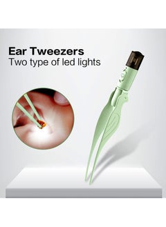 KASTWAVE Ear Cleaning Kit with LED Light, 8 Pack Ear Cleaning Tool, Ear Pick with 2 LED Lights, Earwax Spoon Digger & Tweezers for Ear Cleaning Tool Set  - Image 4