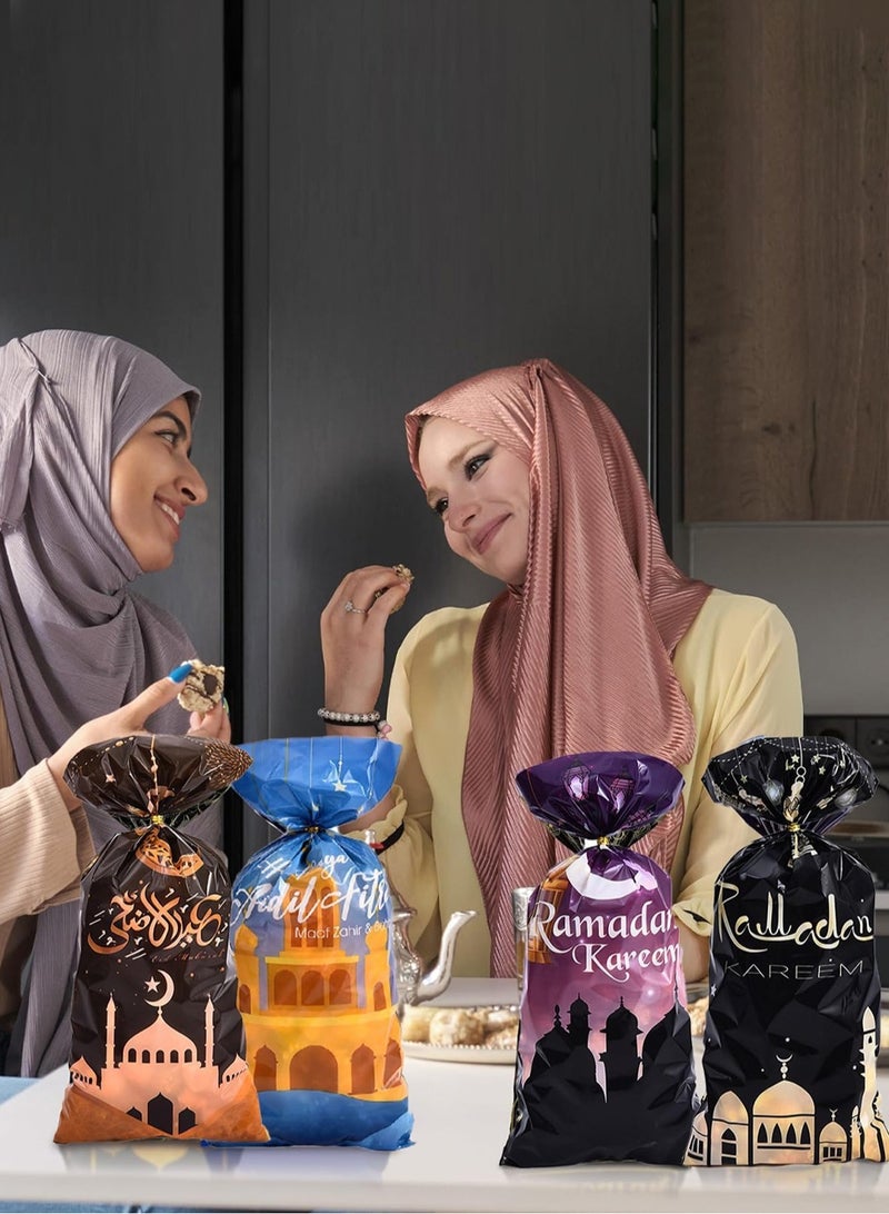 لوبيتيز رمضان الحلوى والبسكويت كيس التعبئة والتغليف -50 قطعة لكل كيس، مع أربعة أنماط من أكياس الهدايا العطلة، لوازم الحفلة، أكياس التعبئة والتغليف الحلوى، أكياس التعبئة والتغليف الهدايا، وأكياس التعبئة والتغليف الهدايا - Image 5