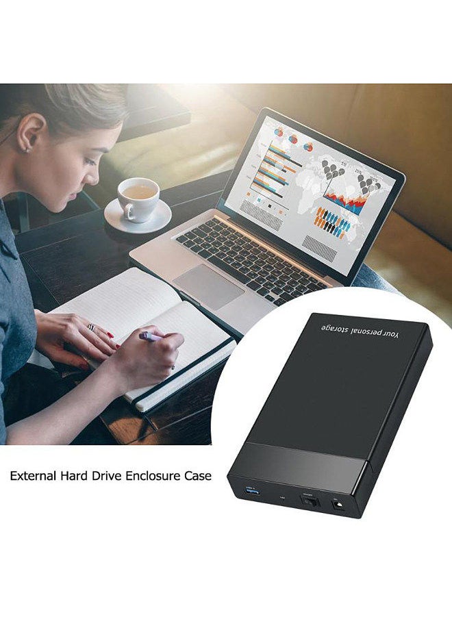 Generic - External 6Gbps USB 3.0 to SATA III 2.5Inch 3.5Inch Hard Drive Enclosure SSD HDD Box for 2.5 - Image 1