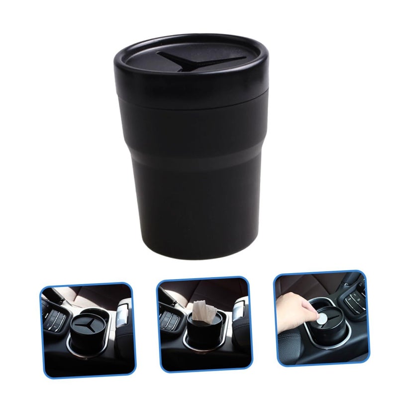 Black Car Cup Holder Organizer For Coins Phone Cards Storage Vehicle Easy Installation Space Saving Design - Image 4