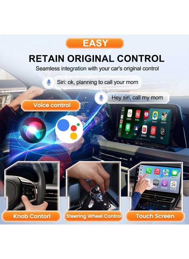 Makrystorm Mini Ultra,New Verison 2-in-1 Wireless CarPlay and Wireless Android Auto Adapter for Factory Wired CP/AA,Not Use for BMW and Tesla,Compact Size and Easy to Use,Black - Image 4