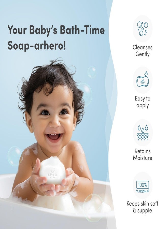 Mylo Baby Soap | Cleanses Gently | Retains Moisture | Easy to Apply | Suitable for 0-3 Years | 75 gm (Pack of 3) - Image 2