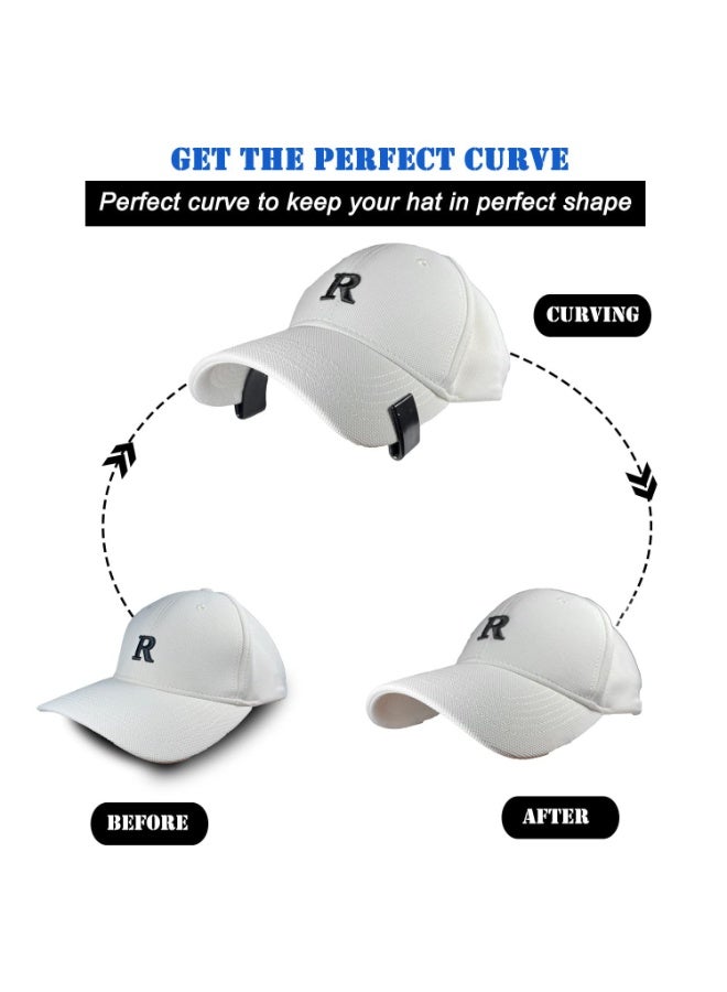 2PCS Hat Brim Bender Shaper Fixer - Adjustable Width Curving Tool for Baseball Caps, No Steaming Required with Self Adhesive Tape, Ideal Gift for Hat Lovers - Image 2
