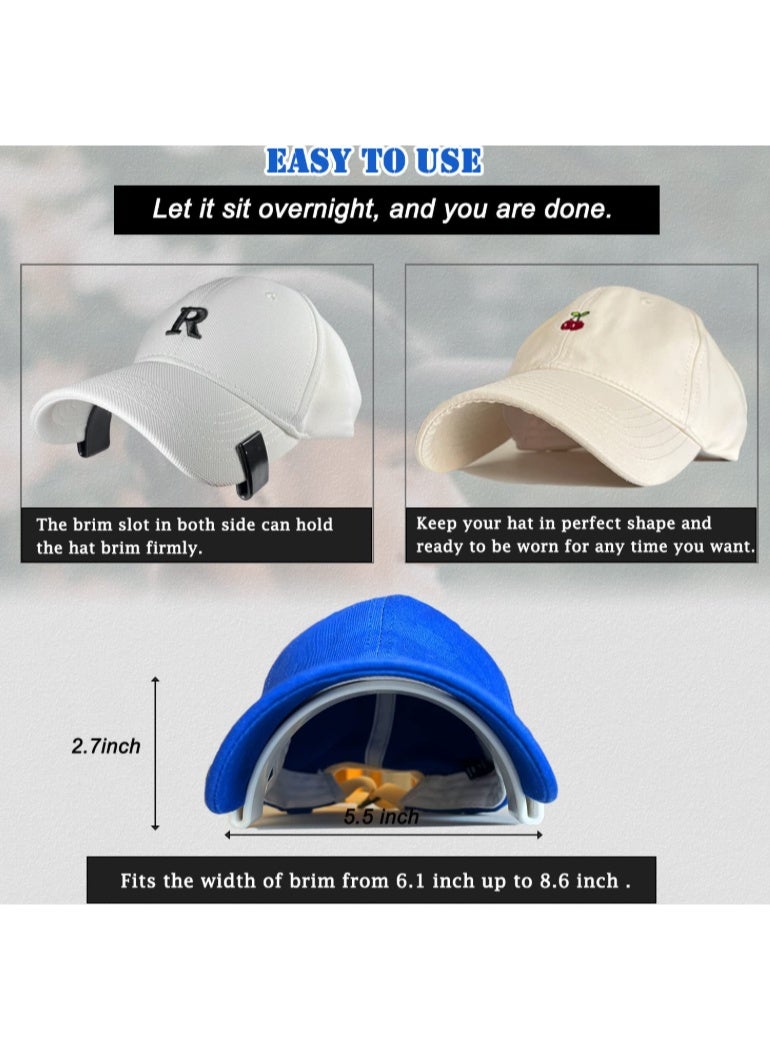 2PCS Hat Brim Bender Shaper Fixer - Adjustable Width Curving Tool for Baseball Caps, No Steaming Required with Self Adhesive Tape, Ideal Gift for Hat Lovers - Image 5