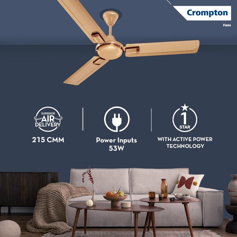 Crompton Crompton HIGHSPEED AMEO 1200mm 48 inch Ceiling Fan Copper Gleam Star rated energy efficient fan  - Image 3
