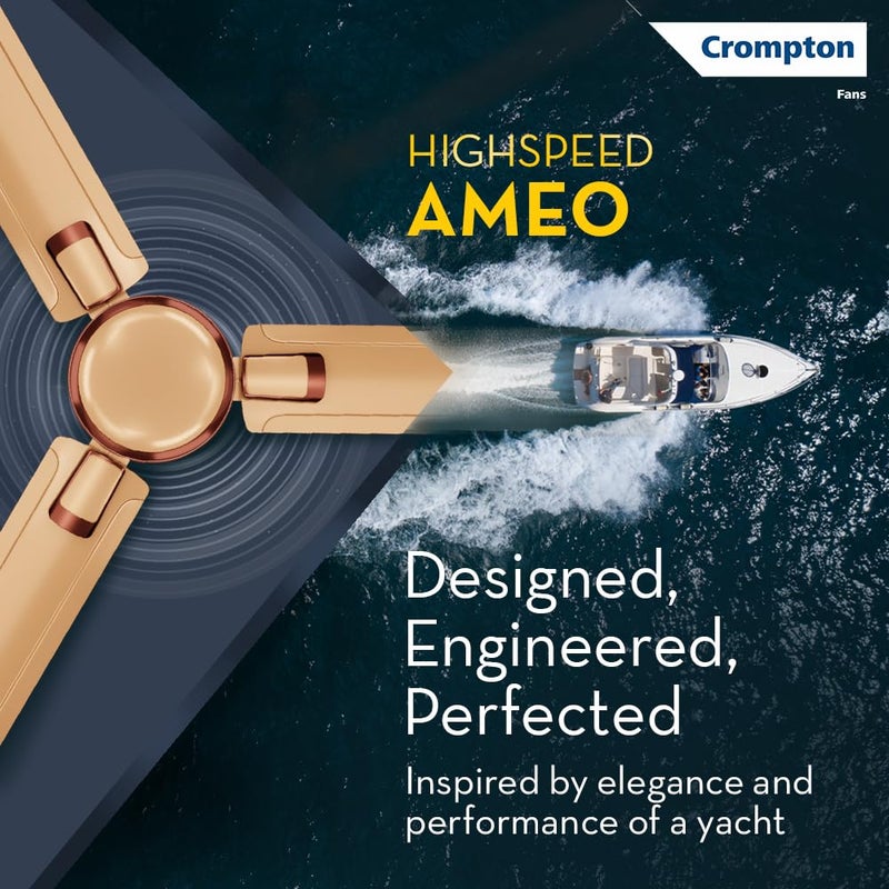 Crompton Crompton HIGHSPEED AMEO 1200mm 48 inch Ceiling Fan Copper Gleam Star rated energy efficient fan  - Image 2