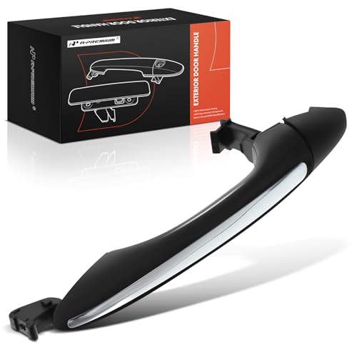 A-Premium APremium Front Right or Rear Exterior Door Handle Compatible with Kia Forte 20142018 Sedan Forte Koup 20142017 Coupe Forte5 20142018 Hatchback Black Housing with Chrome Lever - Image 1
