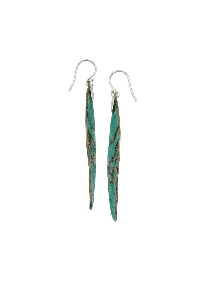 Silpada 'Emerald Pools' Drop Earrings In Green Patina Brass And Sterling Silver - Image 4