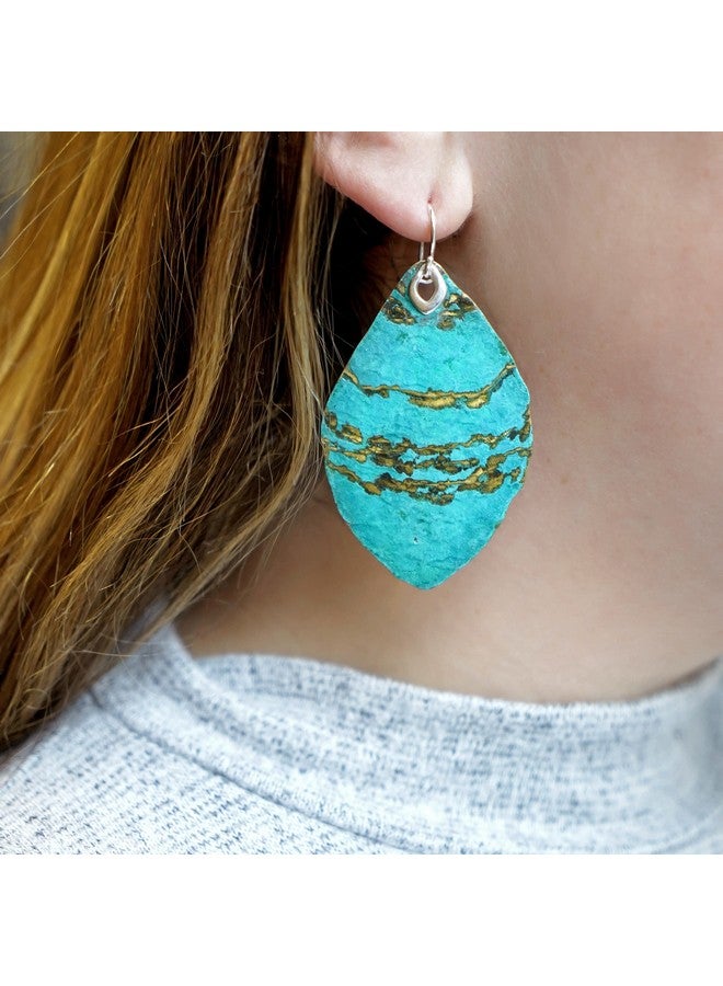 Silpada 'Emerald Pools' Drop Earrings In Green Patina Brass And Sterling Silver - Image 5