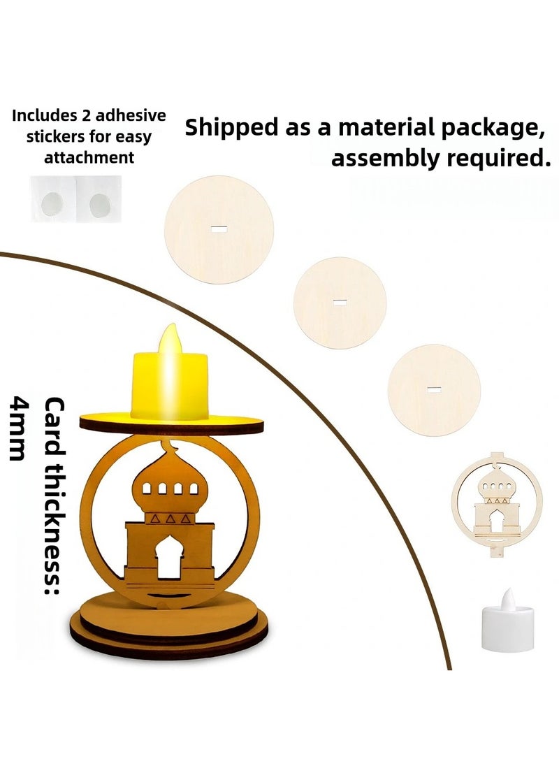 SOUQORA 1PC Mubarak Candlestick Ramadan Decoration For Home Ramadan Candlestick Decora Ramadan Candle Holder Castle Candle Holder  - Image 3