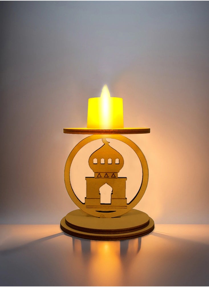SOUQORA 1PC Mubarak Candlestick Ramadan Decoration For Home Ramadan Candlestick Decora Ramadan Candle Holder Castle Candle Holder  - Image 4