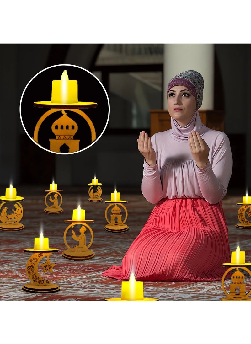 SOUQORA 1PC Mubarak Candlestick Ramadan Decoration For Home Ramadan Candlestick Decora Ramadan Candle Holder Castle Candle Holder  - Image 1