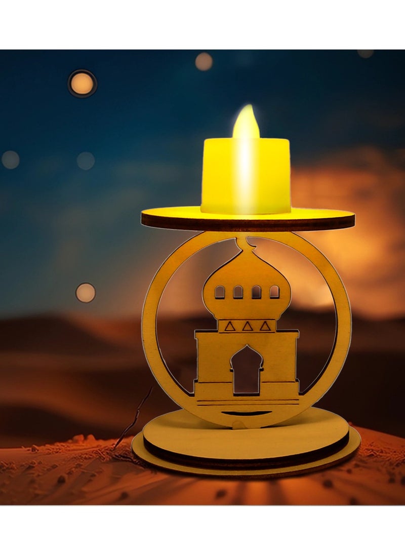 SOUQORA 1PC Mubarak Candlestick Ramadan Decoration For Home Ramadan Candlestick Decora Ramadan Candle Holder Castle Candle Holder  - Image 2